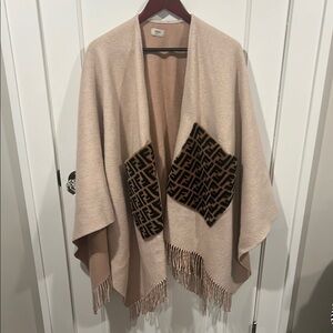 Fendi Light Brown Textured Knitwear